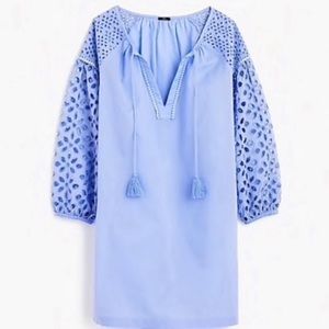 J. Crew Short Eyelet Tunic in Organic Cotton Size XS NWT